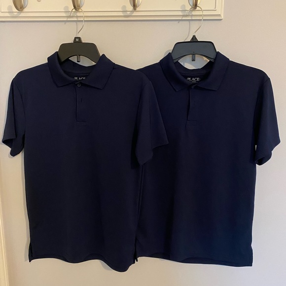 Boys navy blue uniform polo. 100% polyester. - Picture 4 of 4